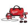Milwaukee M18 Fuel HTIW with grease gun kit - 2767-22GR, includes a grease gun.