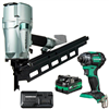 Metabo HPT Pro Bundle: 3-1/4" 21 plastic collated framing nailer with bonus impact driver kit - KNR83A5(S)M.