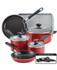 Farberware Cookstart Red 15-pc. Nonstick Cookware Set - Diamondmax.