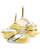 Get the GreenPan Padova 10-piece ceramic nonstick cookware set in Sunrise, now with a discount.