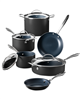 Guy Fieri's 10-pc. Flavortown cookware set (charcoal) features hard-anodized laser titanium aluminum, with a discount.