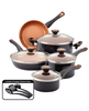 Farberware Glide Copper Ceramic 12-pc Cookware Set - Black, now at a discounted price.
