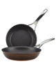Nouvelle Copper Luxe Hard-Anodized Nonstick Frying Pan Set, 2-Piece, Sable