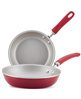 Create Delicious Aluminum Nonstick 2-Pc. Frypan Set - Red
