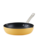Farberware 11.25" yellow nonstick aluminum frying pan.