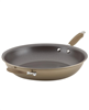 Anolon Advanced Home 14.5" bronze hard-anodized nonstick skillet with helper handle.