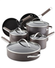 Ayesha Curry 10-pc. hard-anodized nonstick cookware set - charcoal, now with a discount.