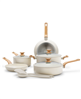 GreenPan 10-piece cream ceramic nonstick cookware set with a discount.