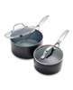 Get the GreenPan Valencia Pro hard anodized healthy ceramic nonstick saucepan pot set (2-quart and 3-quart) with lids for a discount.