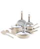 GreenPan Dover 12-Piece Ceramic Nonstick Cookware Set - taupe.