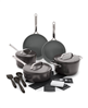 GreenPan GP5 15-piece cocoa ceramic nonstick set, hard anodized.