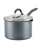 A1 Series with ScratchDefense Technology Aluminum 3-Quart Nonstick Induction Straining Sauce Pan with Lid - Graphite