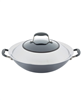 Anolon Advanced Home Hard-Anodized Nonstick Wok with Side Handles, 14" - Moonstone