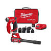Get the M12 Fuel 12V brushless cordless 4-in-1 installation kit with 3/8 in. drill driver, 4-tool heads, and spot blower.