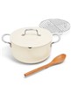 The Cellar 6-qt. ivory ceramic nonstick stock pot.