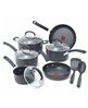 T-fal ultimate hard anodized 12-pc. cookware set in grey.