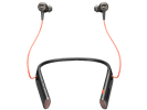 Poly Voyager 6200 USB-C headset in black with discount information.