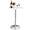 Round Bistro Bar Table Height Adjustable 360-degree Swivel