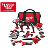 M18 18-Volt Lithium-Ion Cordless Combo Kit 9-Tool with 2-Batteries, Charger and Tool Bag