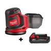 M18 18V cordless 5 in. random orbit sander with 2.0 Ah battery.