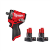 M12 FUEL 12V Lithium-Ion Brushless Cordless Stubby 1/2 in. Impact Wrench with 3.0 Ah Battery Pack (2-Pack)