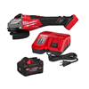 M18 FUEL 18V Lithium-Ion Brushless Cordless 4-1/2 in. /6 in. Braking Grinder with Slide Switch w/ 8. 0Ah Battery/Charger