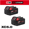 M18 18-Volt Lithium-Ion XC Extended Capacity 5.0 Ah Battery Pack (2-Pack)