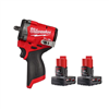 12V Lithium-Ion Brushless Cordless Stubby 3/8 in. Impact Wrench with 3.0 Ah Battery Pack (2-Pack)