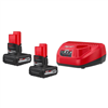 M12 12V 5.0 Ah battery pack (2-pack) starter kit with charger - includes a discount.