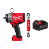 M18 Fuel 18V Li-ion brushless 1/2" high torque impact wrench includes 5.0 Ah battery and lineman's wrench.