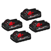 M18 18V lithium-ion high output CP 3.0 Ah battery pack (4-pack).