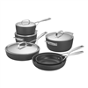 10-pc Demeyere Alu Pro 5 aluminum nonstick cookware set with discount information.
