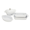 Get 20% off on the Staub 5-pc mixed baking dish set in white.
