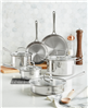 11-pc. stainless steel cookware set by The Cellar - silver.
