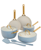 GreenPan Reserve Pro 10-piece nonstick cookware set in Selvedge blue.
