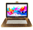 10.1" Octa Core 256GB Storage Android 15 Tablet with Golden Keyboard