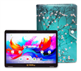 10.1" Octa Core 256GB Storage Android 15 Tablet with Flowers Marble Case - Green