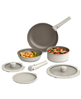 Bella 8-piece nonstick ceramic cookware set (oatmilk) - includes removable handles and is eligible for a discount.