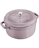Staub 7-qt. round cast iron Dutch oven - lilac, now with a discount.