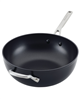 KitchenAid Hard-Anodized Aluminium 12.25" Induction Non-stick Wok with Helper Handle - Matte Black