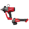 M18 Fuel One-Key 18V Brushless Cordless Impact Wrench with Friction Ring & M18 Grinder.