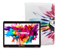10.1" Octa Core 128GB Storage Android 15 Tablet with Rainbow Marble Case - Yellow