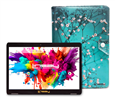 10.1" Octa Core 128GB Storage Android 15 Tablet with Flowers Marble Case - Red