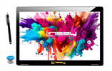 10.1" Octa Core 128GB Storage Android 15 Tablet with POP Holder and Pen Stylus - Black