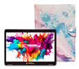 10.1" Octa Core 128GB Storage Android 15 Tablet with Marble Case - Pink