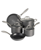 Tramontina onyxpro 8-piece nonstick cookware set with lids, hard anodized, charcoal.