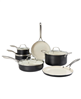 Denmark 10-pc. black aluminum cookware set for cooks.