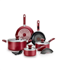 T-fal Excite 14-piece nonstick cookware set in red - now 20% off.