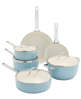 GreenPan Padova Pro 14-piece blue cookware set with a discount.
