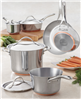 Nouvelle Copper Stainless Steel Cookware Set, 10 Piece